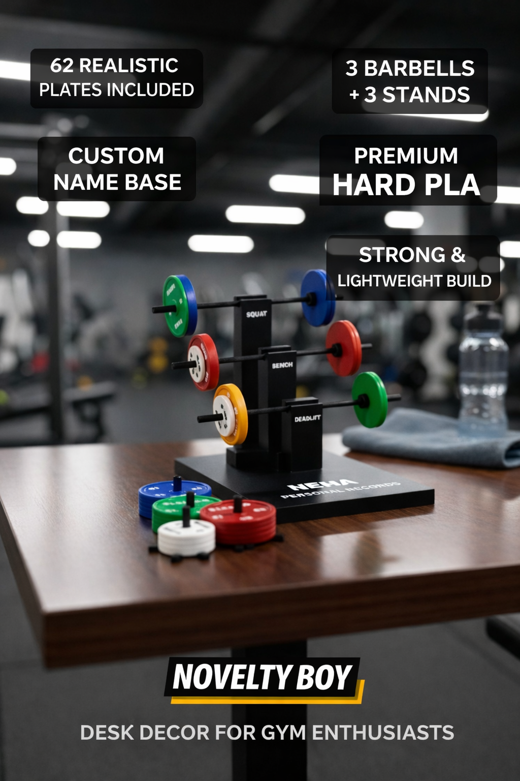 Mini Gym Rack desk display detail